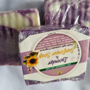 Thick Slices of lavender handmade soap