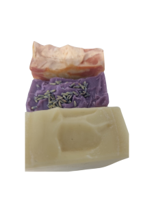 Mango and palm soap, Lavender and sunflower soap and shea natural no palm (a set of 3 bars)